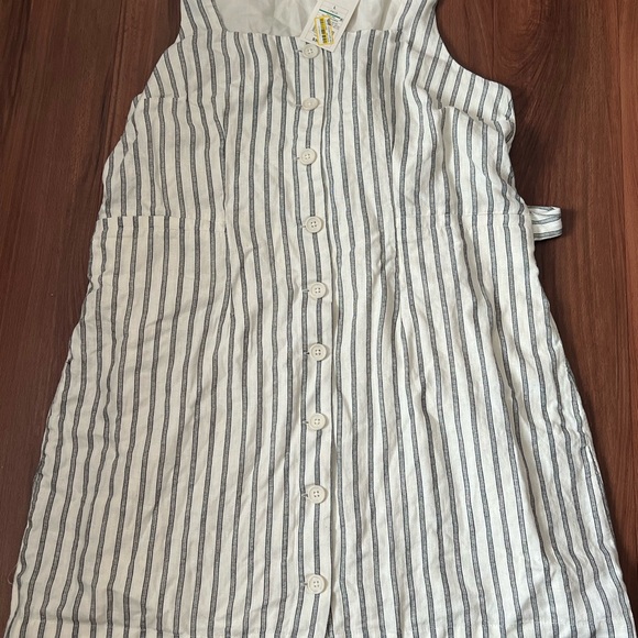A New Day Blue and White Striped Mini Dress - Picture 1 of 5